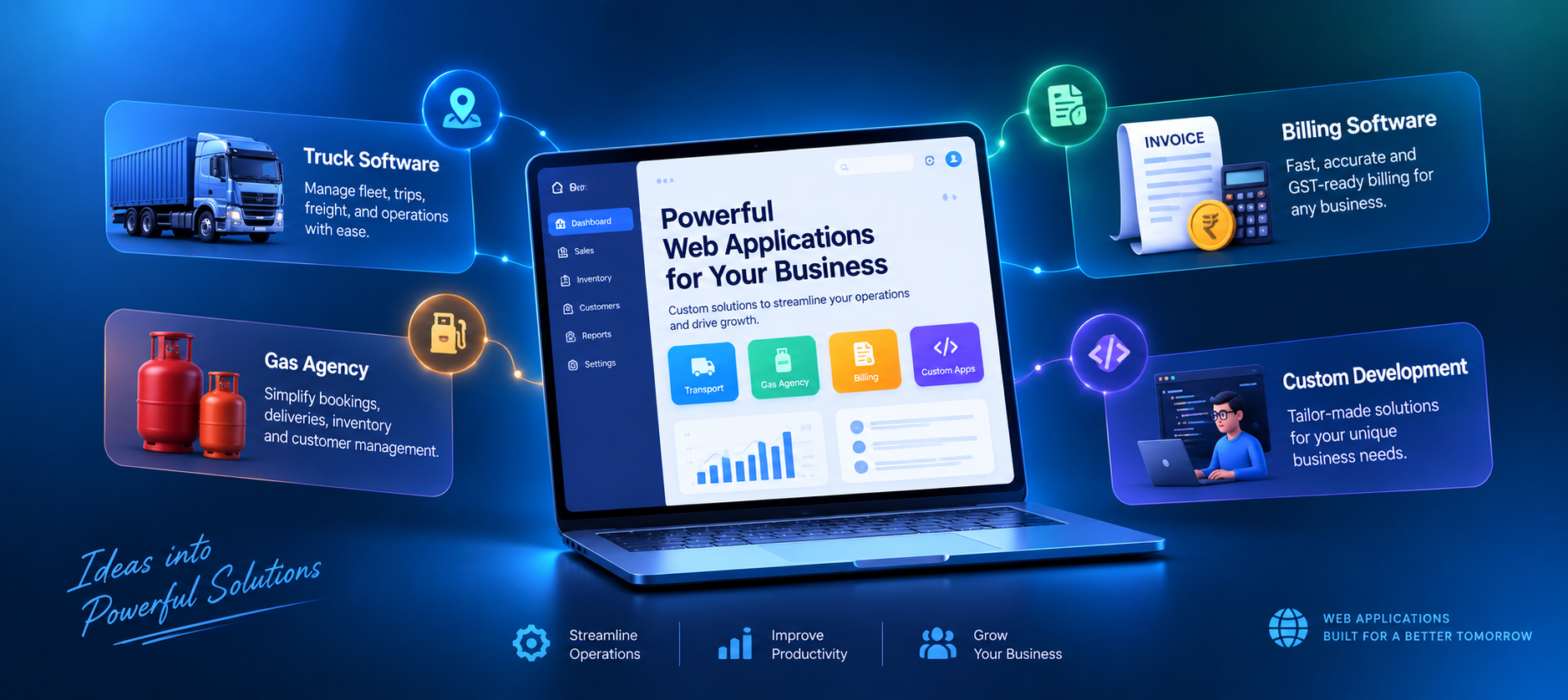 PUVNAA business software: truck software, gas agency, billing software and custom development