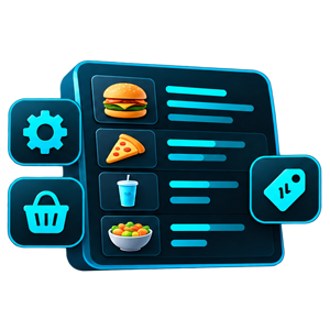 Items, categories, variations, addons and special price