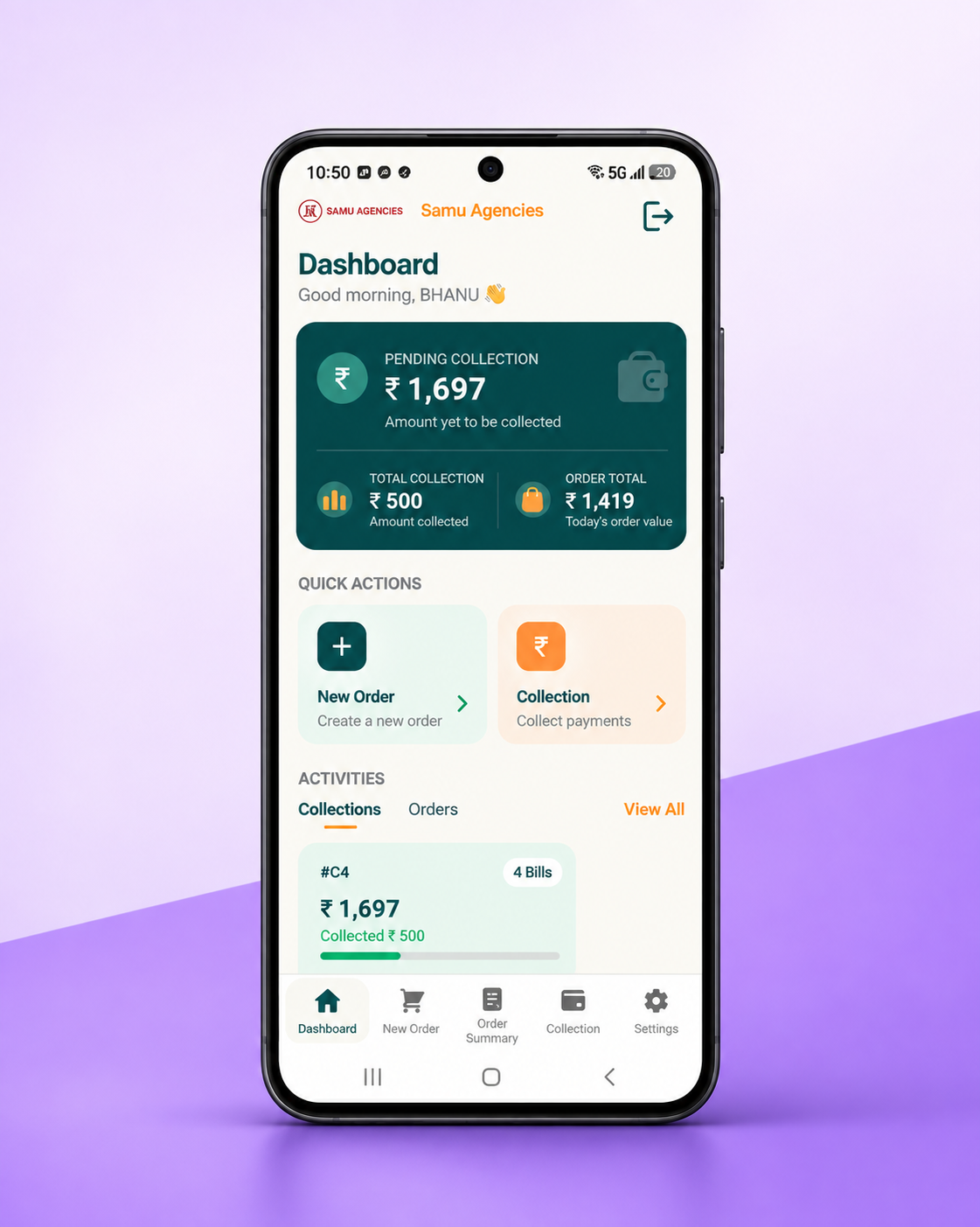 Samu Agencies field sales and collection app